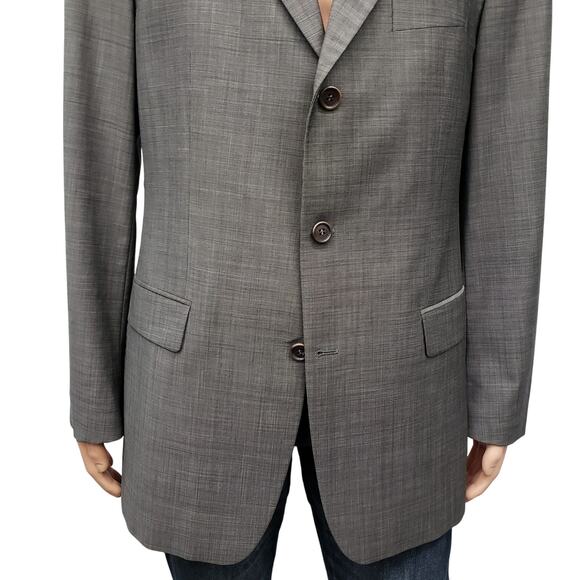 Hugo Boss Angelico Lucca Suit Jacket Sport Coat 42 R Virgin Italian 120s Wool - Picture 3 of 14